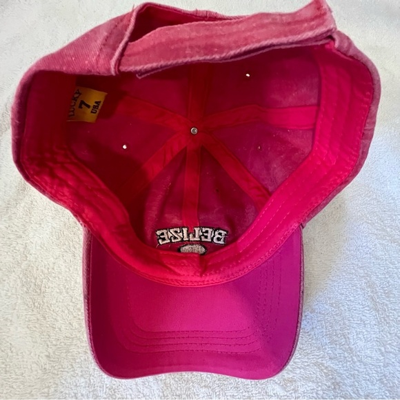 Lucky 7 for Travel Belize 1981 C.A. Pink Adjustable Cotton Ball Cap - Picture 6 of 15